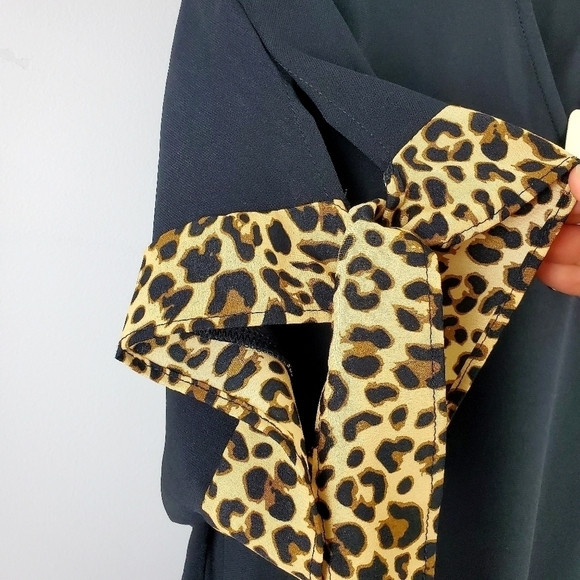 Entro black animal print shift dress small bnwt - Picture 4 of 8